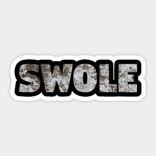 Swole Grunge Text - Gym Workout Design Sticker